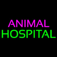 Purple Animal Green Hospital Neonskylt
