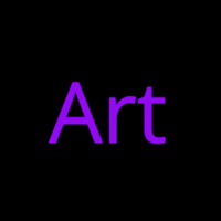 Purple Art Cursive Neonskylt