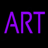 Purple Art In Cursive Neonskylt
