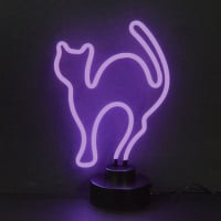 Purple Cat Desktop Neonskylt