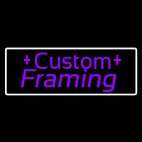 Purple Custom Framing Neonskylt