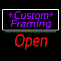 Purple Custom Framing With Open 2 Neonskylt