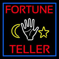 Purple Fortune Teller With Logo Neonskylt