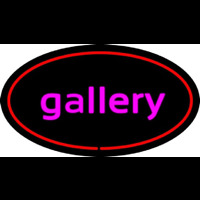 Purple Gallery Red Oval Neonskylt