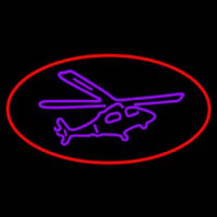 Purple Helicopter Neonskylt