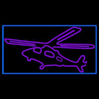 Purple Helicopter Neonskylt