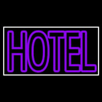 Purple Hotel 1 With White Border Neonskylt