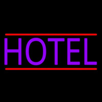 Purple Hotel Neonskylt