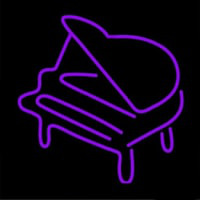 Purple Piano Neonskylt