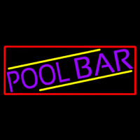 Purple Pool Bar With Red Border Neonskylt