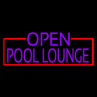 Purple Pool Lounge With Red Border Neonskylt