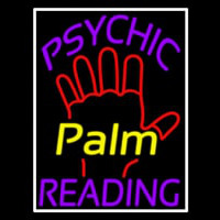 Purple Psychic Reading With Yellow Palm Neonskylt