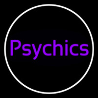 Purple Psychics With Circle Neonskylt