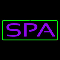 Purple Spa Green Border Neonskylt