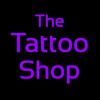 Purple The Tattoo Shop Neonskylt