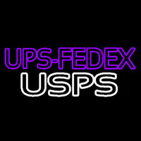 Purple Ups Fede  Usps Neonskylt