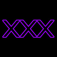 Purple X   Neonskylt