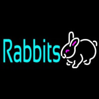 Rabbits Logo Neonskylt