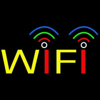 Rainbow Wifi Block Neonskylt