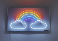 Rainbow clouds Neonskylt