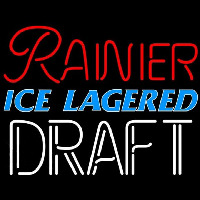 Rainier Ice Lagered Draft Beer Sign Neonskylt