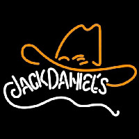 Rare Jack Daniels Whiskey Cowboy Hat Neonskylt