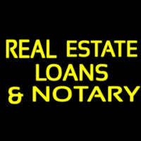 Real Estate Loans And Notary Neonskylt