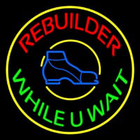 Rebuilder While You Wait With Border Neonskylt