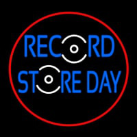 Record Store Day Block Red Border Neonskylt