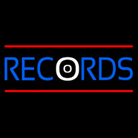 Records Red Line 3 Neonskylt