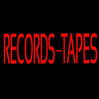 Records Tapes Neonskylt