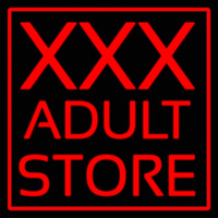 Red  Border X   Adult Store Neonskylt