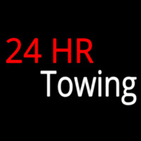 Red 24 Hr Towing Neonskylt