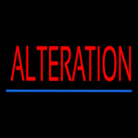 Red Alteration Blue Underline Neonskylt