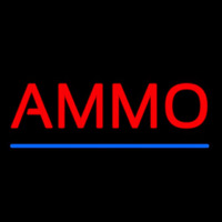 Red Ammo With Blue Line Neonskylt