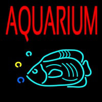 Red Aquarium Fish Logo Neonskylt