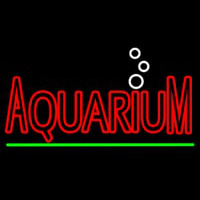 Red Aquarium Green Line Neonskylt