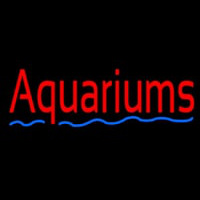Red Aquariums Blue Line Neonskylt