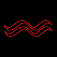 Red Aquarius Logo Neonskylt