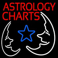 Red Astrology Charts Neonskylt