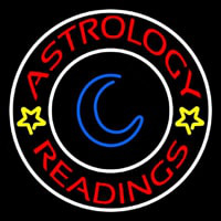 Red Astrology Readings White Border Neonskylt