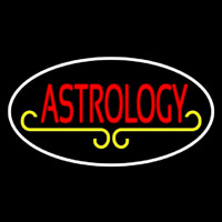 Red Astrology White Border Neonskylt