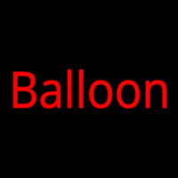 Red Balloon Cursive Neonskylt
