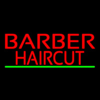 Red Barber Haircuts Neonskylt