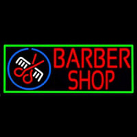 Red Barber Shop Neonskylt