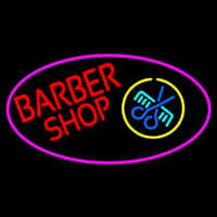 Red Barber Shop Neonskylt