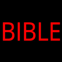 Red Bible Block Neonskylt