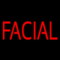 Red Block Facial Neonskylt