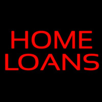 Red Block Home Loans Neonskylt