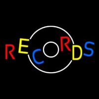 Red Block Records Neonskylt